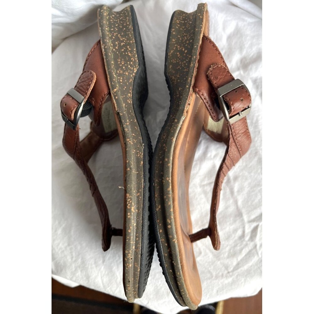 Simple Planet Walkers Leather Thong Sandals Brown Rugged Comfort Boho Wom 7.5 - Picture 2 of 10